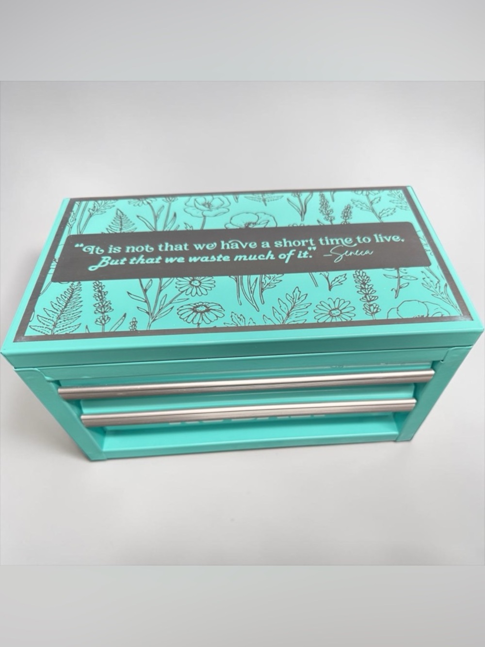 SOLD- Brand new Kobalt mini tool chest in teal with custom engraving